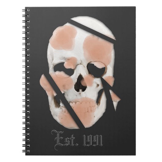 Mikitiez Skull rosa Graffiti Stolz Notizblock (Vorderseite)