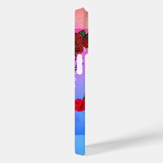 Mikitiez Skull Rose baroqueart Regenbogen Case-Mate iPhone Hülle (Rückseite / Rechts)