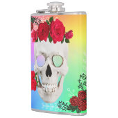 Mikitiez Skull Rose baroqueart Regenbogen Flachmann (Links)