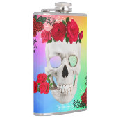 Mikitiez Skull Rose baroqueart Regenbogen Flachmann (Rechts)