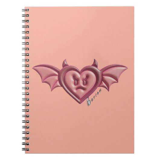 Mikitiez Skull Rose baroqueart Regenbogen Notizblock (Vorderseite)