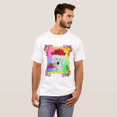 Mikitiez Skull Rose baroqueart Regenbogen T-Shirt (Vorne ganz)