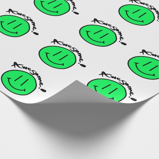 Mikitiez Smiley School Sommerfrühlinggrün Geschenkpapier (Ecke)