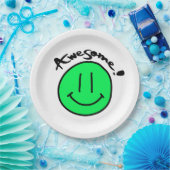 Mikitiez Smiley School Sommerfrühlinggrün Pappteller (Party)