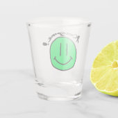 Mikitiez Smiley School Sommerfrühlinggrün Schnapsglas (Rückseite)