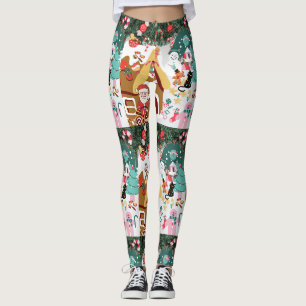 Mikitiez Snowman Vintage weißen Weihnachtself Leggings