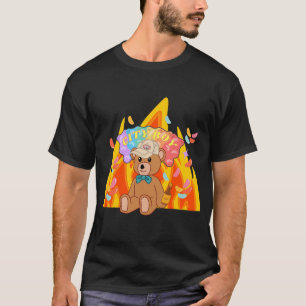 Mikitiez Sommer Teddy Bär Jellie Rotwein Feuer T-Shirt