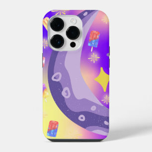 Mikitiez Sommerregenbogen lila Goldpopsilie iPhone 14 Pro Hülle