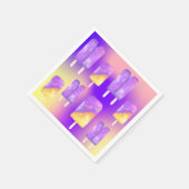 Mikitiez Sommerregenbogen lila Goldpopsilie Serviette (Ecke)