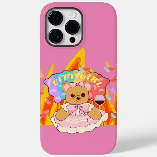 Mikitiez Sommerteddy Bären Gelee Rotwein Feuer Case-Mate iPhone Hülle (Rückseite)