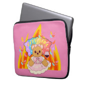 Mikitiez Sommerteddy Bären Gelee Rotwein Feuer Laptopschutzhülle (Vorderseite Links)