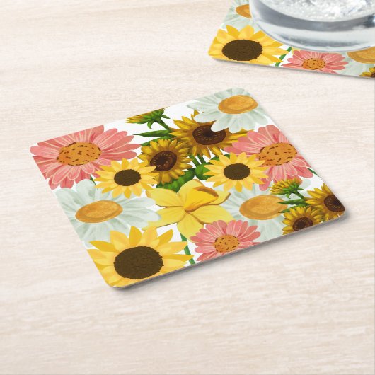 Mikitiez Sommerurlaub Blume Rechteckiger Pappuntersetzer (angewinkelt)