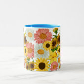 Mikitiez Sommerurlaub Blume Zweifarbige Tasse (Mittel)