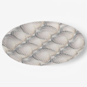 Mikitiez Sommervenus Muschel Strand Pappteller (Schrägansicht)