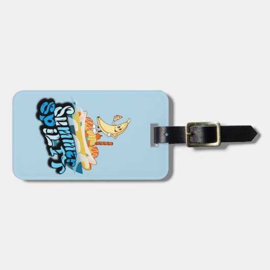 Mikitiez Sommerwindsurf Bananasplit Eisschrei Gepäckanhänger (Vorderseite horizontal)
