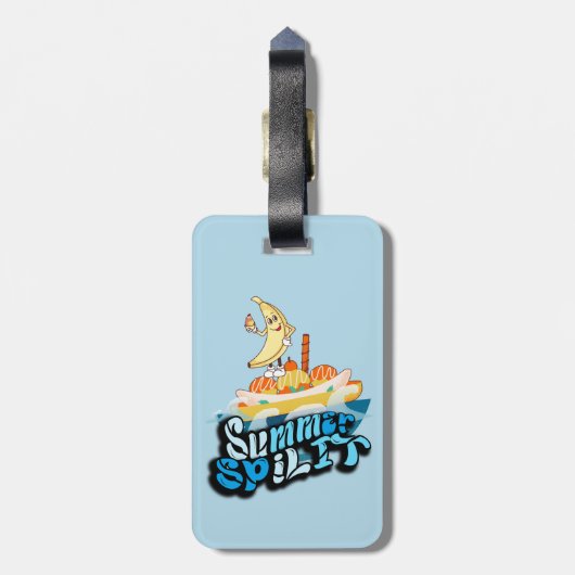 Mikitiez Sommerwindsurf Bananasplit Eisschrei Gepäckanhänger (Rückseite vertikal)