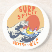 Mikitiez Sommerwindsurf Bananasplit Eisschrei Getränkeuntersetzer (Vorne)