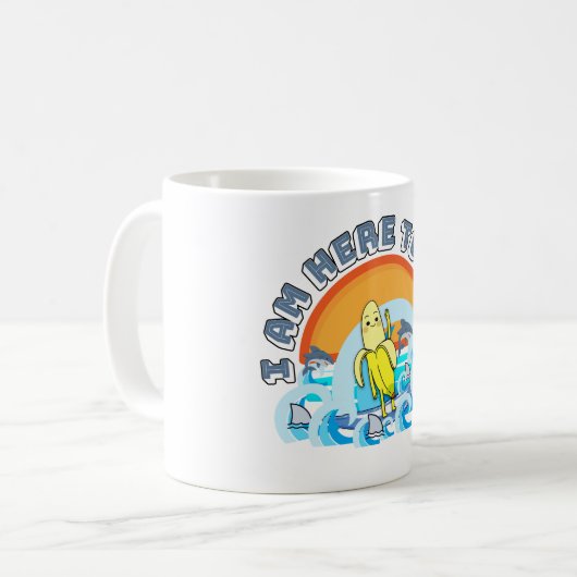 Mikitiez Sommerwindsurf Bananasplit Eisschrei Kaffeetasse (Vorderseite Links)