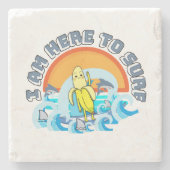 Mikitiez Sommerwindsurf Bananasplit Eisschrei Steinuntersetzer (Vorderseite)