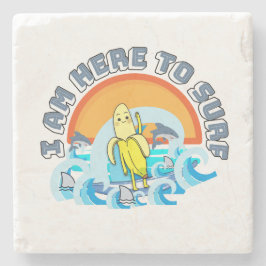 Mikitiez Sommerwindsurf Bananasplit Eisschrei Steinuntersetzer