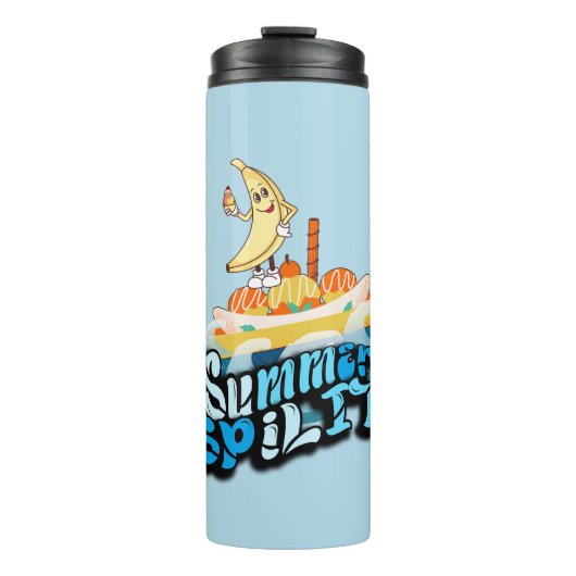 Mikitiez Sommerwindsurf Bananasplit Eisschrei Thermosbecher (Vorderseite)