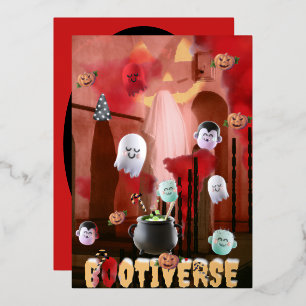 Mikitiez spooky vibes halloween multiverse 3D Folien Feiertagskarte