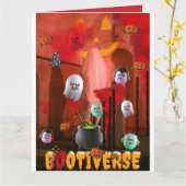 Mikitiez spooky vibes halloween multiverse 3D Karte (Gelbe Blume)