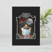 Mikitiez spooky vibes Vintag gothic halloween Einladung (Stehend Vorderseite)