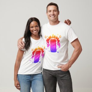 Mikitiez Steinbock Teufel Rockstar Saturn T-Shirt