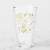 Mikitiez Throw Pillow Smileyface gelber Garten Glas (Rückseite)