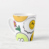 Mikitiez Throw Pillow Smileyface gelber Garten Milchtasse (Linke Ecke)