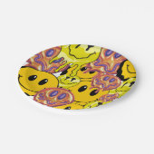 Mikitiez Throw Pillow Smileyface gelber Garten Pappteller (Schrägansicht)