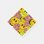 Mikitiez Throw Pillow Smileyface gelber Garten Serviette (Ecke)