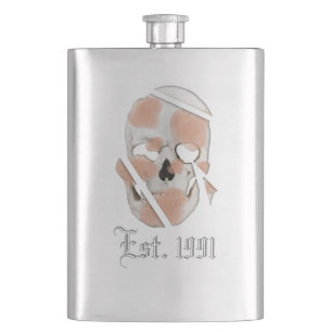 Mikitiez Totenkopf rosa Graffiti Pride  Flachmann
