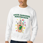 Mikitiez Trex Dinosaurier Eiskaffee-Karamelli xmas Sweatshirt (Vorderseite)