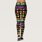 Mikitiez videogame pixel halloween spooky bat  leggings (Rückseite)
