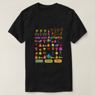 Mikitiez Videospiel Pixel Halloween gruselige Fled T-Shirt