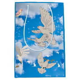 Mikitiez Weißvogel Blau Himmel Sommerstrand Freihe Mittlere Geschenktüte