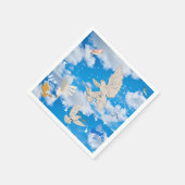 Mikitiez Weißvogel Blau Himmel Sommerstrand Freihe Serviette (Ecke)