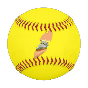 Mikitiez Welt Puppe Schädel Burger Chips Pommes fr Baseball
