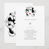 Mikky Hochzeit Einladung (Vorne/Hinten)