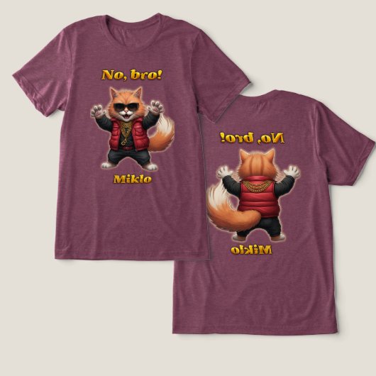 Miklo’s t-Shirt Tri-Blend Shirt (Design Vorderseite & Rückseite)