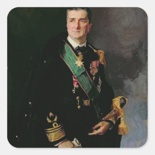 Miklos Horthy de Nagbanya Quadratischer Aufkleber