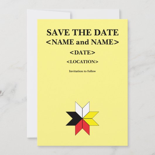 Mi'kmaq/Celtic Save the Date Card (Vorderseite)