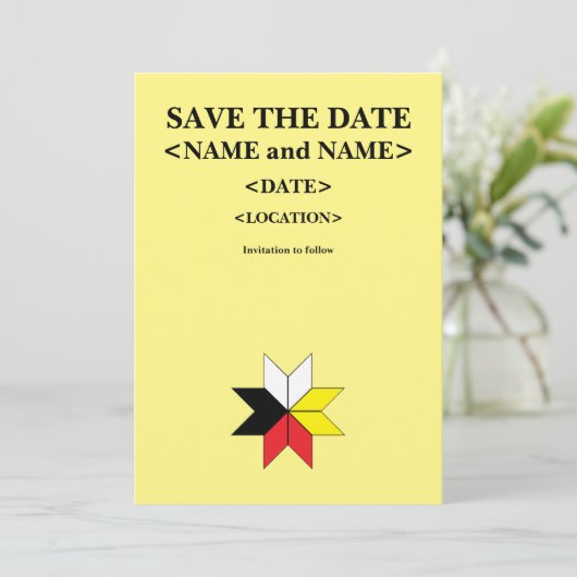 Mi'kmaq/Celtic Save the Date Card (Stehend Vorderseite)