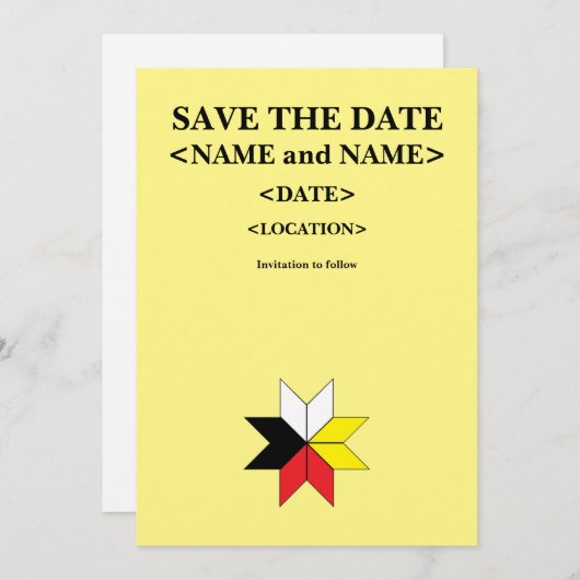 Mi'kmaq/Celtic Save the Date Card (Vorne/Hinten)