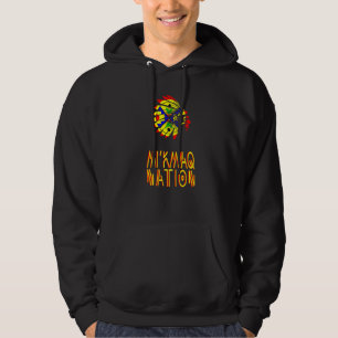 MI'KMAQ-STAMMESNATION-FLAGGE AUF FEDERHAUBE NATIVE HOODIE