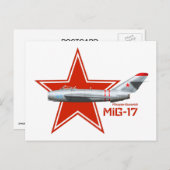 Mikoyan Guervich MiG-17 Postkarte (Vorne/Hinten)
