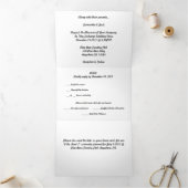 Mikro-Hochzeit + Save the Date Combo-Dreifach Dreifach-gefaltete Programmkarte (Innenseite)