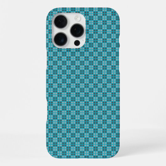 Mikro karierter blauer iPhone-Schutz iPhone Hülle (Rückseite)
